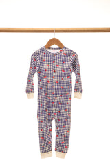 Gingham Cherries long romper – front